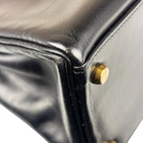 Hermes Black Box Leather Kelly 32 Handbag 1979