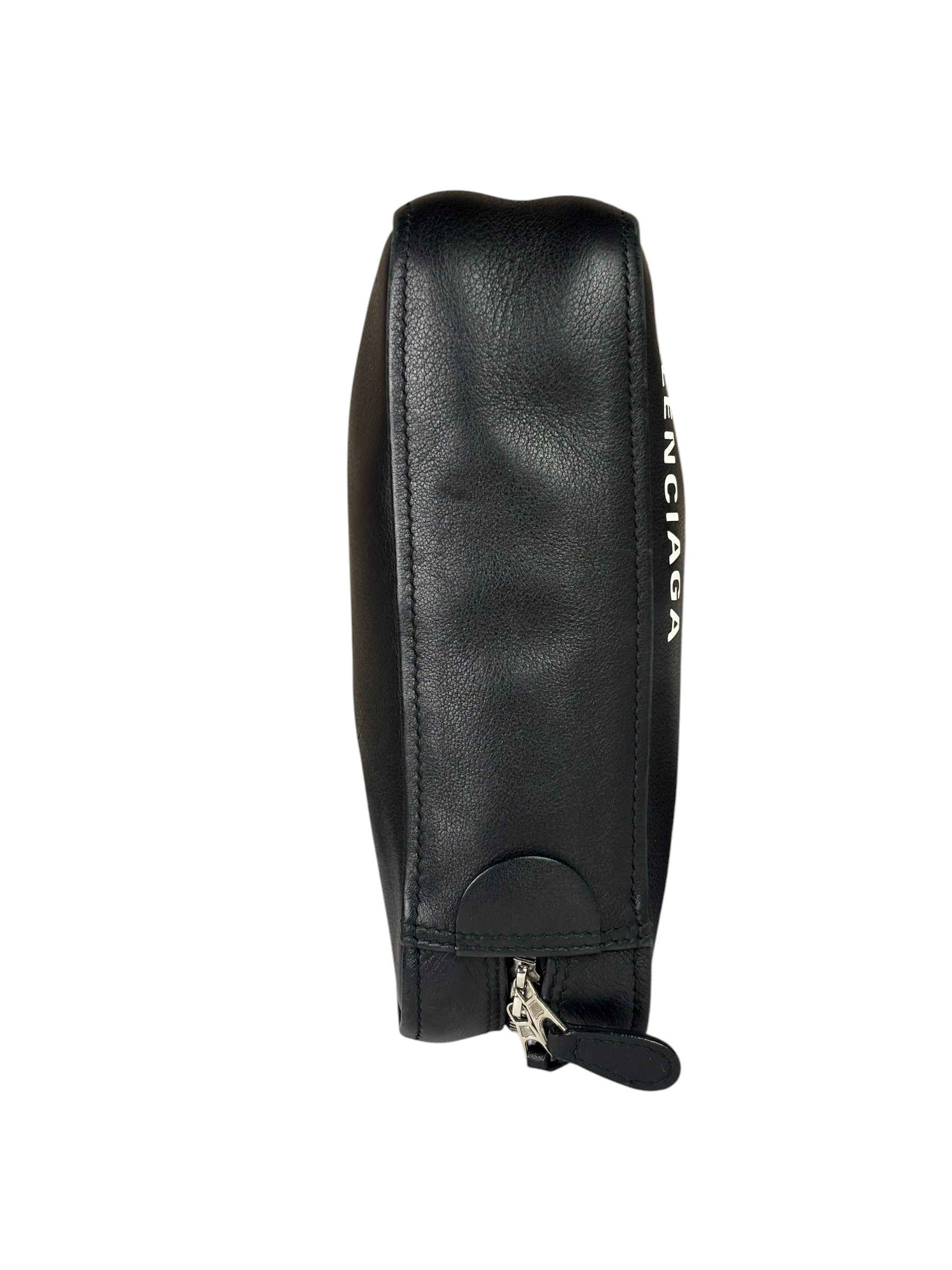 Balenciaga Black Leather Triangle Two-Way Bag