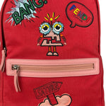 Fendi Red Patch Cloth Mini Backpack