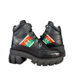 Gucci Romans Leather Interlocking G Ankle Boots
