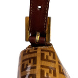 Fendi Brown PVC/Leather Trim Zucca Baguette