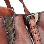 Bottega Veneta Brown Leather Intrecciato Trim Cesta Tote