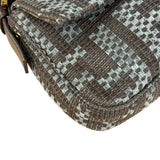 Fendi Vintage Brown/Grey Woven Baguette