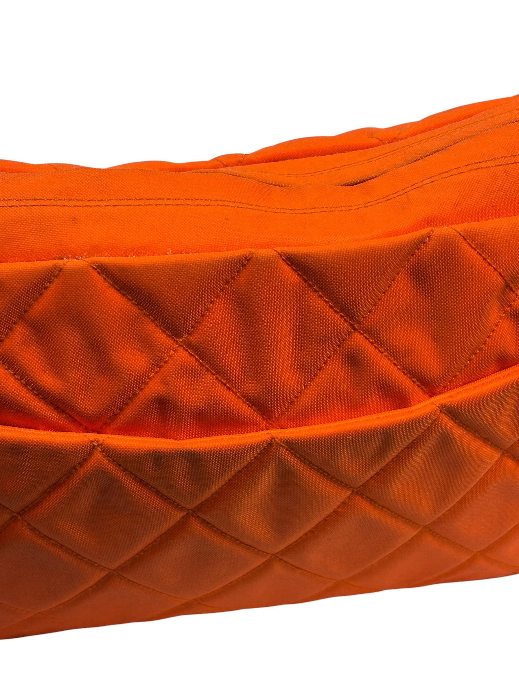 Chanel Orange Quilted Nylon Classic Jersey Camera Bag 2012