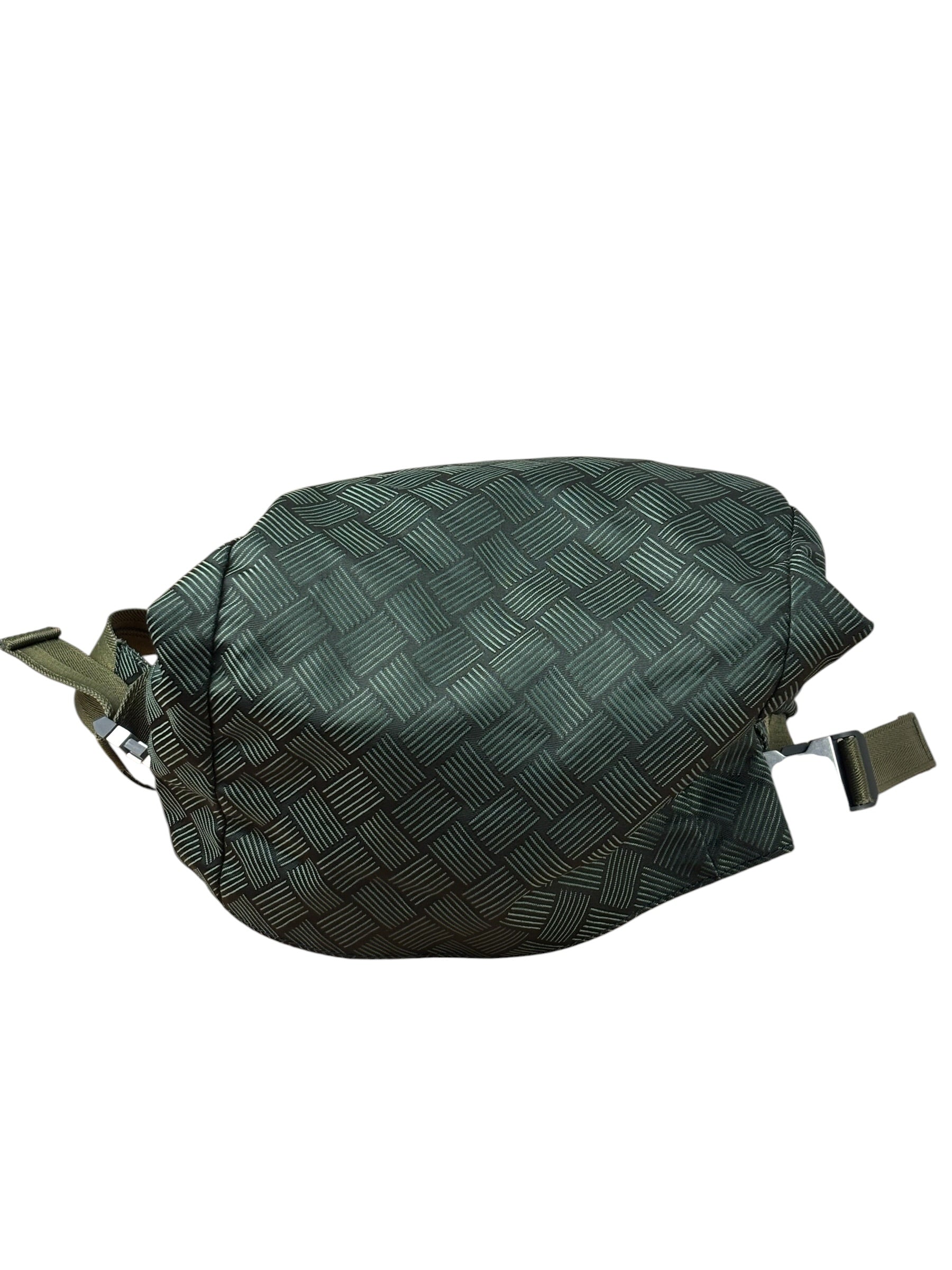 Bottega Veneta Green Nylon/Mesh Intrecciato Belt Bag