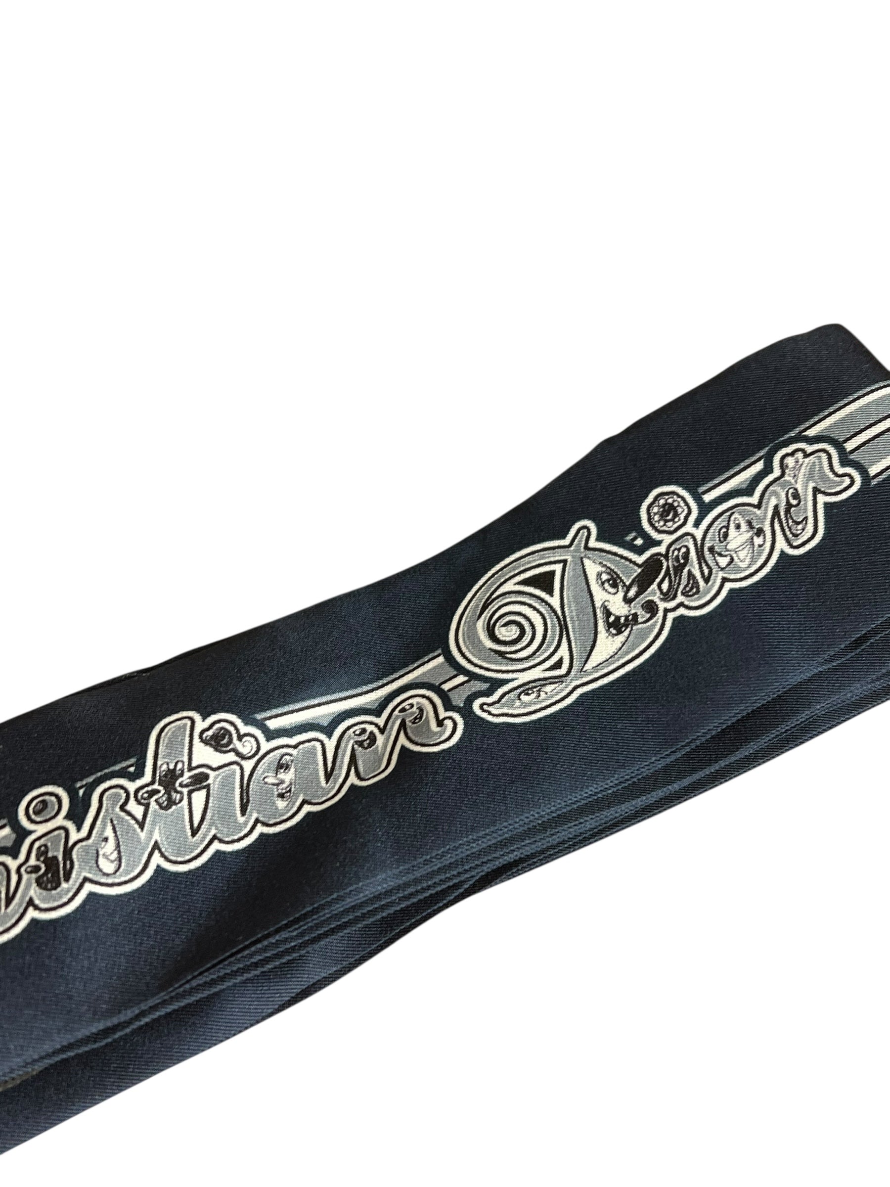 Christian Dior x Kenny Scharf Navy Twilly Scarf