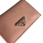 Prada Pink Saffiano Leather Compact Wallet