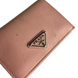 Prada Pink Saffiano Leather Compact Wallet
