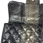 Chanel Black Python Leather Kiss-Lock Flap Bag 2015