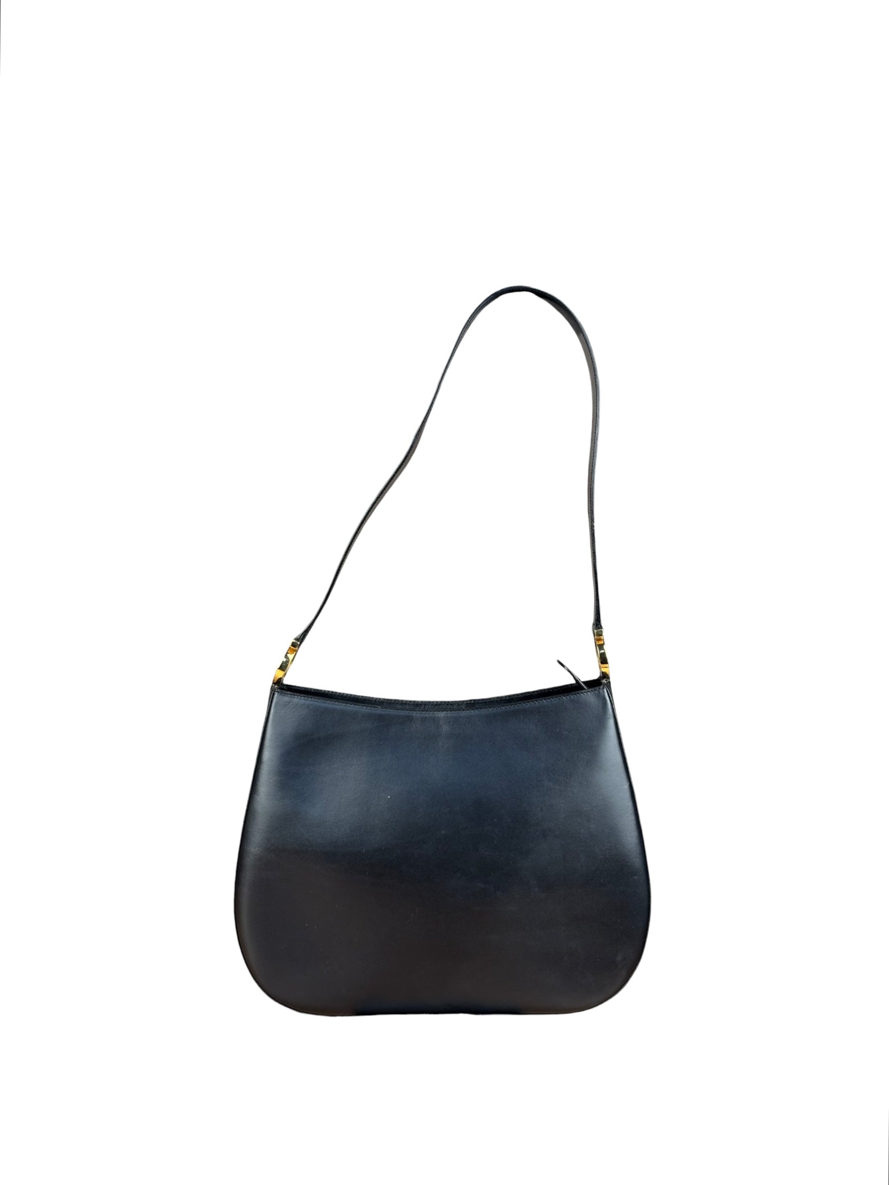 Salvatore Ferragamo Black Leather Hobo Bag