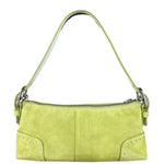 Coach Vintage Green Suede Shoulder Bag