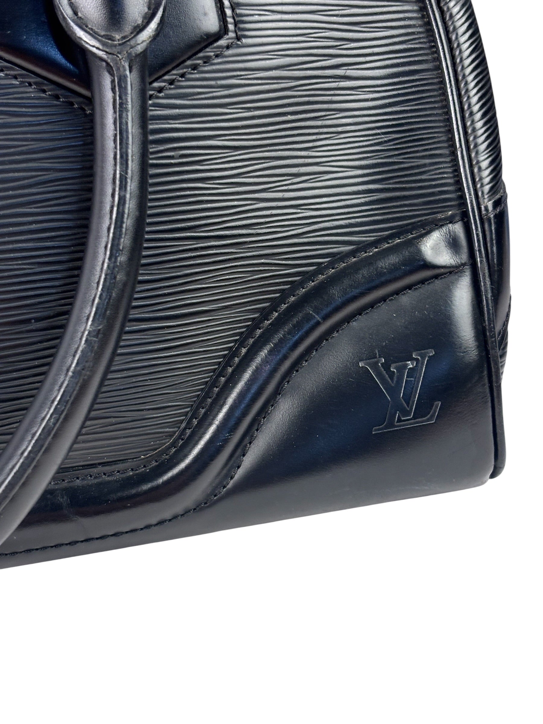 Louis Vuitton Black Epi Leather Montaigne Bowling Handbag