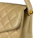 Chanel M Beige Lambskin Envelope Flap 1997