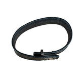Louis Vuitton Black Leather Canvas Monogram Eclipse Slim Bracelet