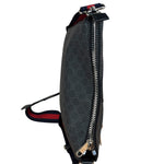 Gucci Grey/Black Leather Trim GG Supreme Canvas Crossbody Bag