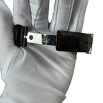 Gucci 7100M Silver Stick Square Dial Brown Strap