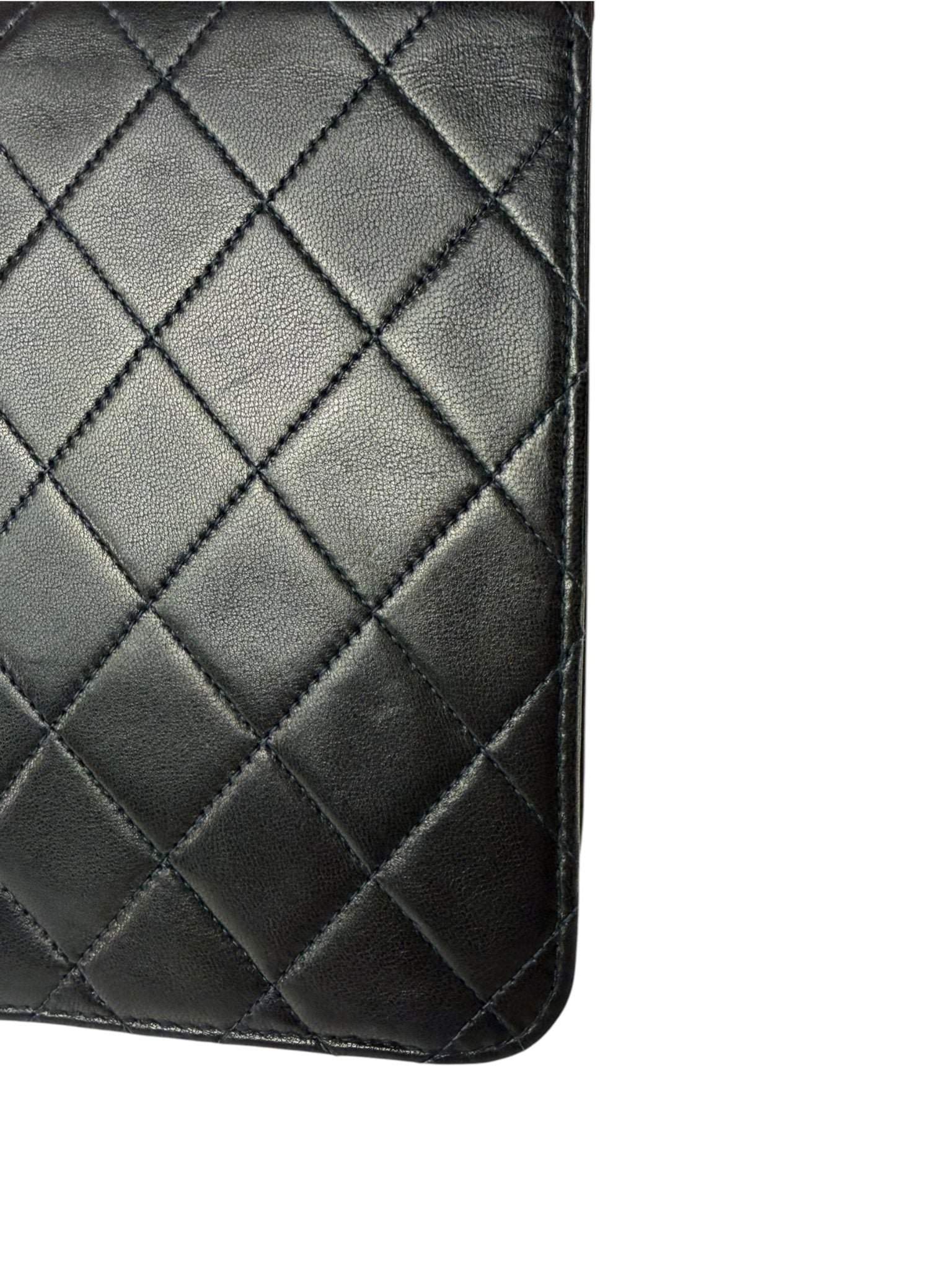 Chanel Balck Quilted Lambskin Square Flap 1991