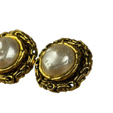 Chanel Vintage Faux Pearl Clip-On Earrings