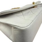 Chanel Vintage White Leather Diana Flap Shoulder Bag 1989