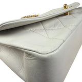 Chanel Vintage White Leather Diana Flap Shoulder Bag 1989
