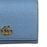 Gucci Blue Leather Marmont Card Case Wallet