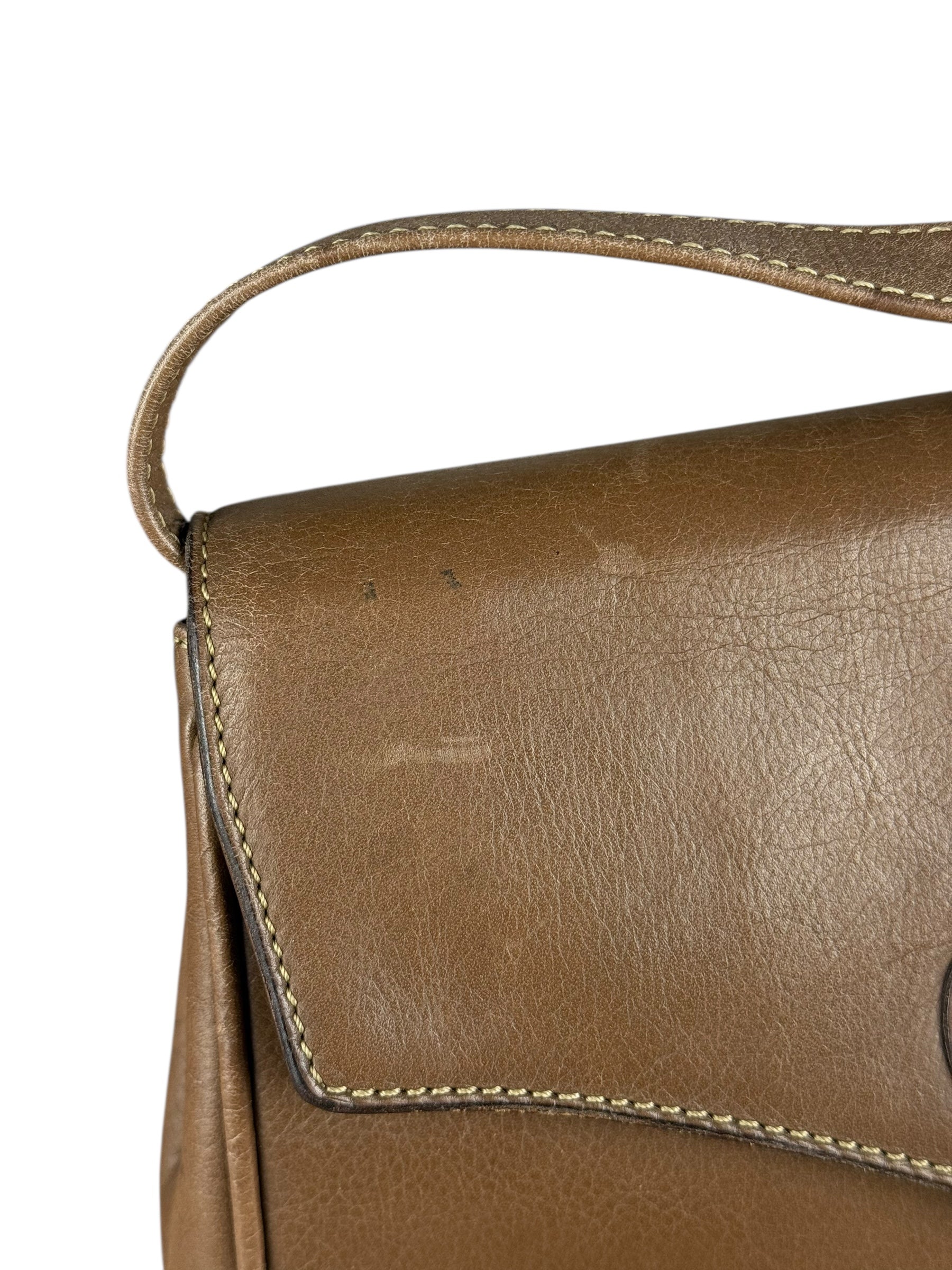 Celine Vintage Brown Leather Crossbody