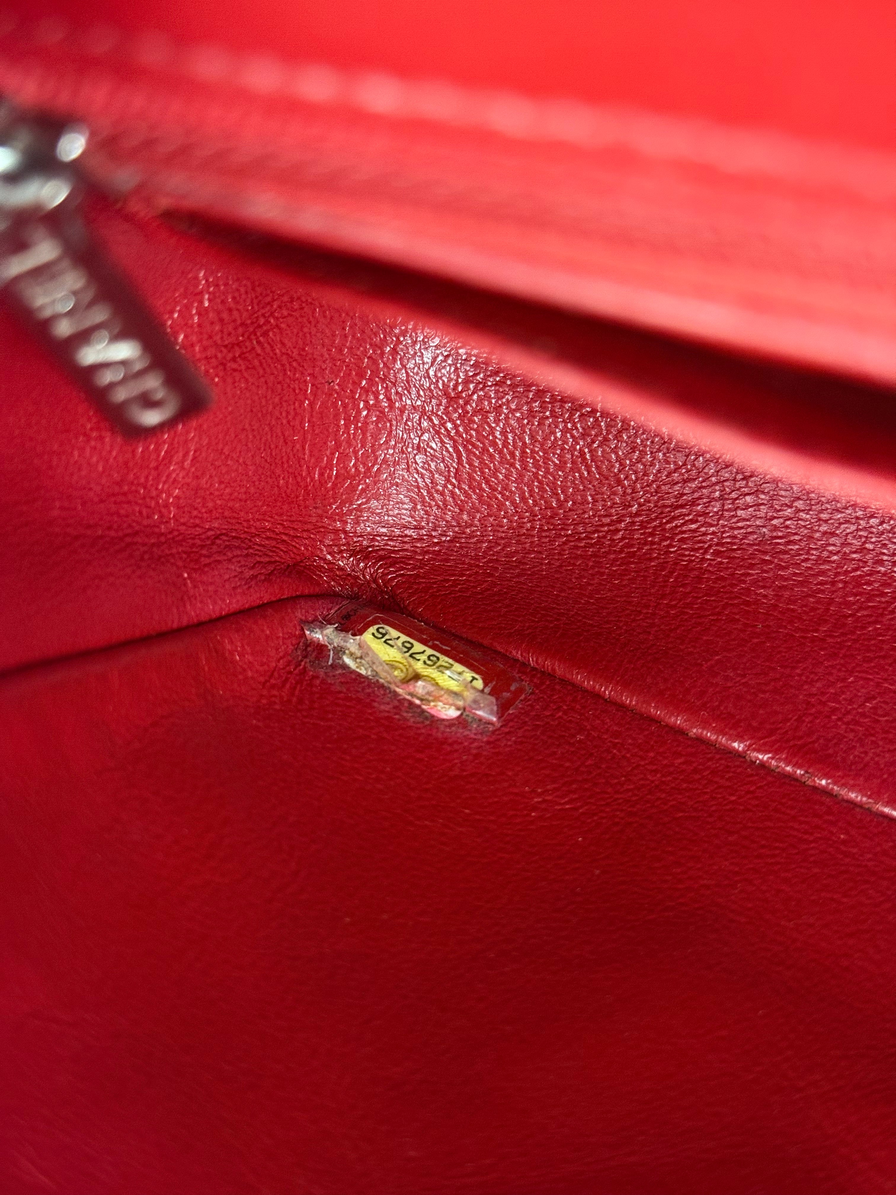 Chanel Red Quilted Leather Classic Mini Flap Bag 2012