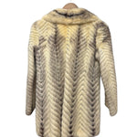Furvan Vintage Black Intricately Trimmed Mink Fur Coat