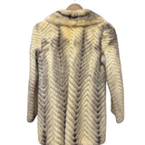 Furvan Vintage Black Intricately Trimmed Mink Fur Coat