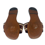 Christian Dior Paris Burgundy Slide Sandals