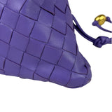 Bottega Veneta Purple Leather Nano Pyramid Pouch