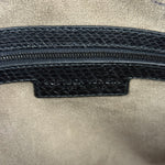 Bottega Veneta Black Snake Leather Brief Case