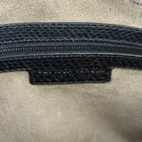 Bottega Veneta Black Snake Leather Brief Case