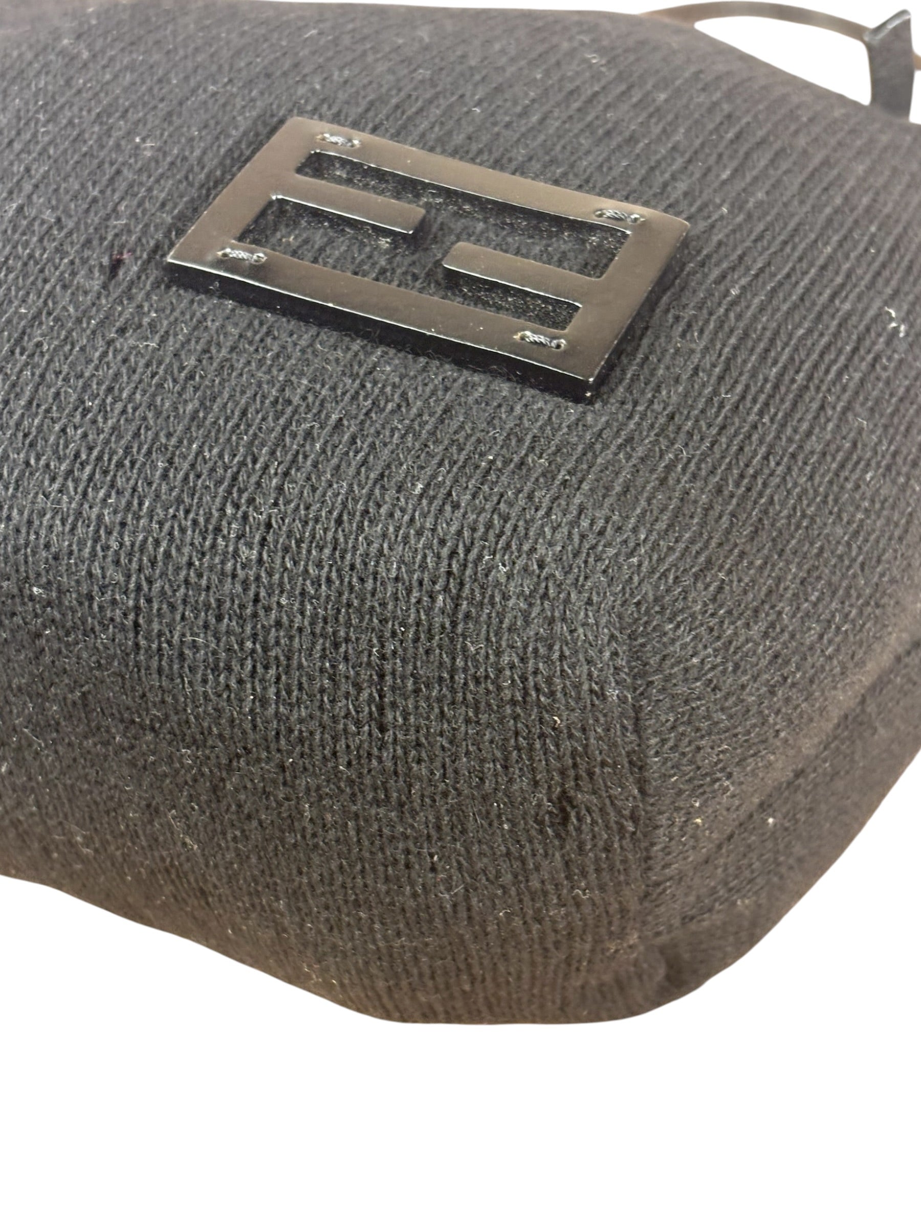 Fendi Black Knit Hobo/Shoulder Bag
