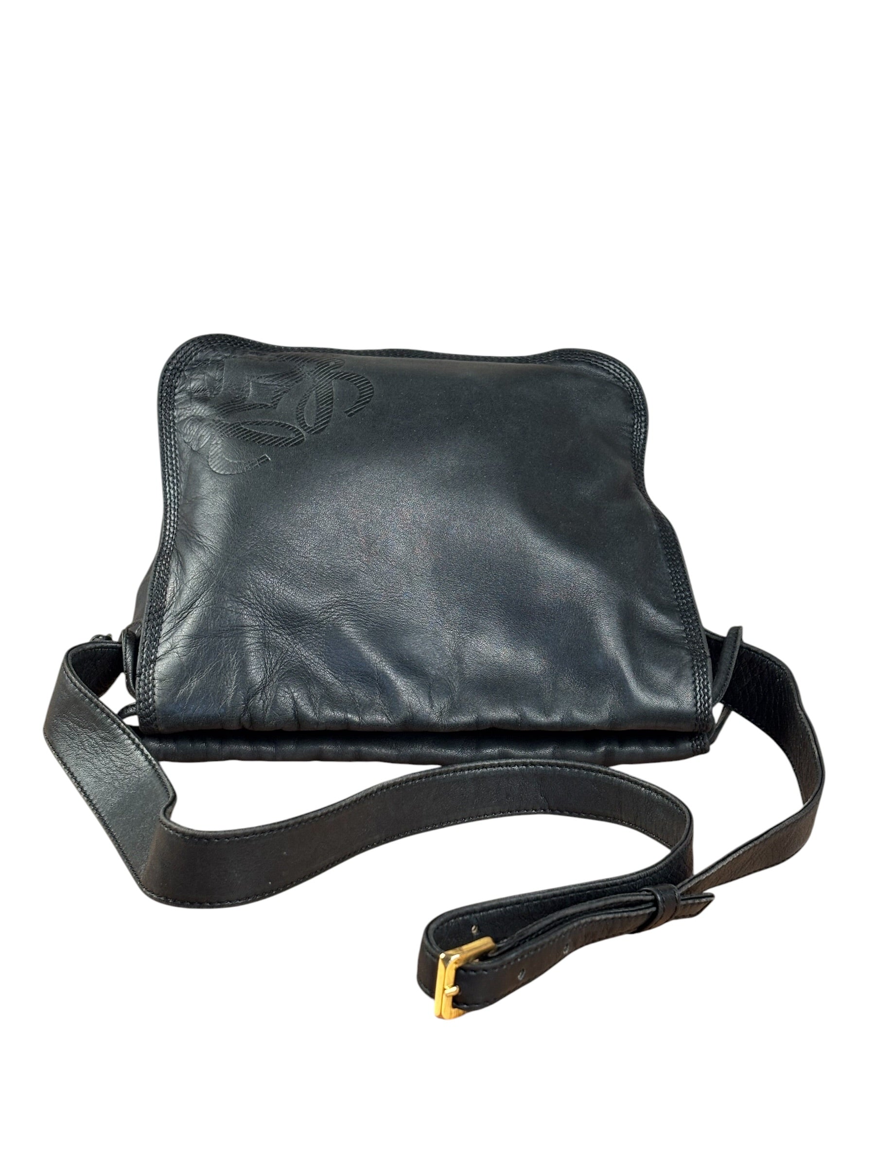 Loewe Black Anagram Logo Leather Crossbody