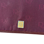 Christian Dior Vintage Canvas Maroon Long Wallet