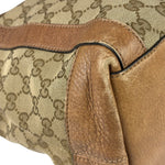 Gucci Beige/Brown Leather GG Satchel Two-Way Bag