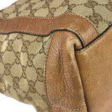Gucci Beige/Brown Leather GG Satchel Two-Way Bag