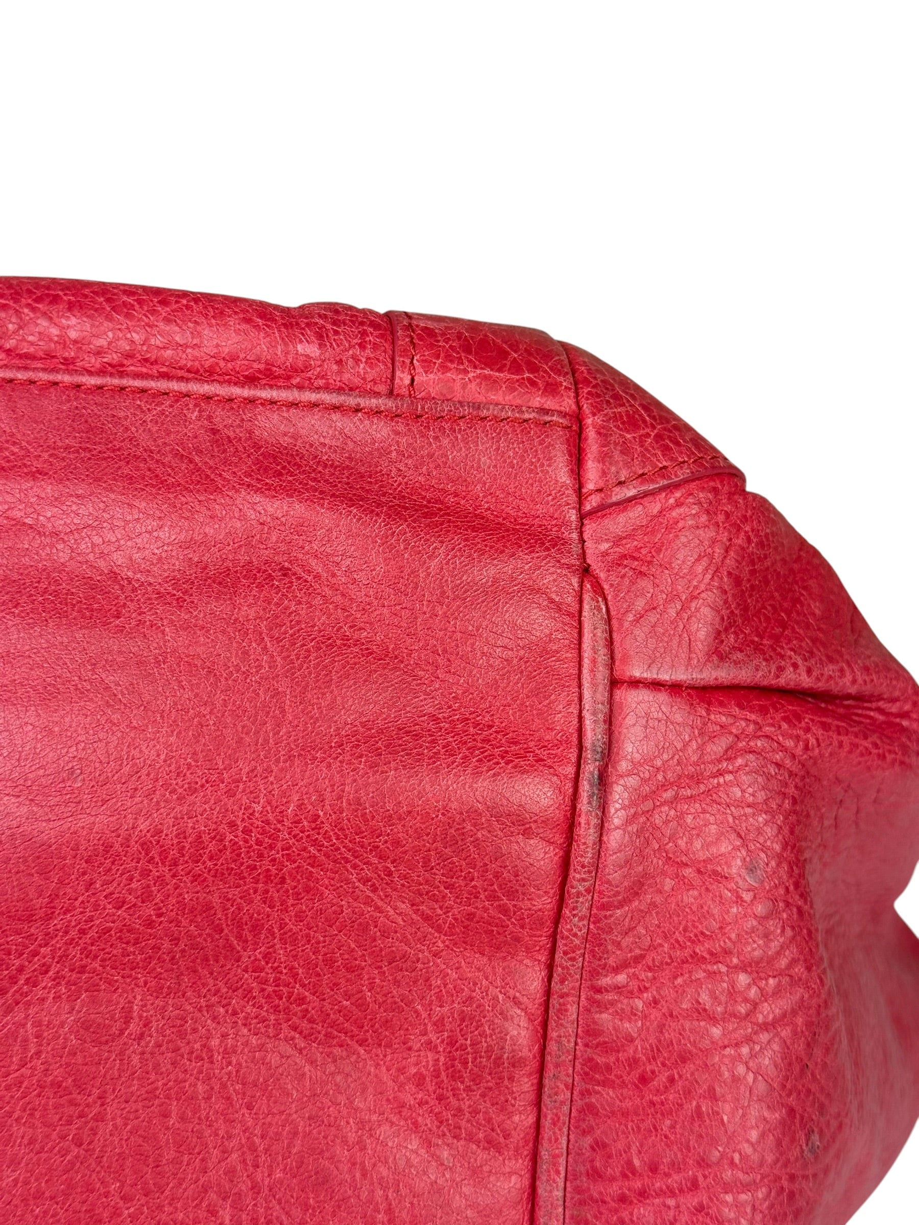 Balenciaga Red Leather Le City Tote