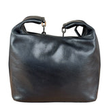 Gucci Black Leather Chain Hobo Bag