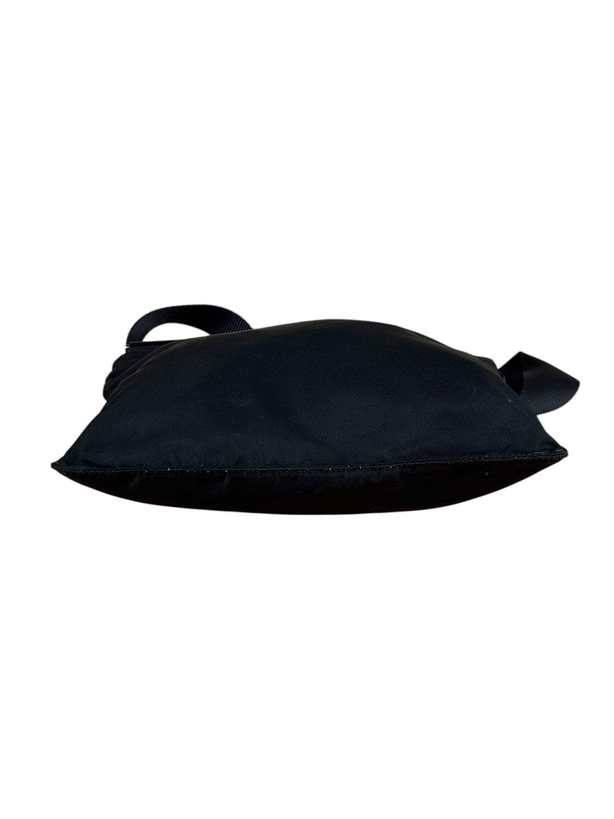 Prada Black Vela Nylon Flat Crossbody Bag