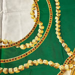 Christian Dior Green/Gold Poker Silk Scarf