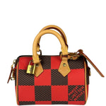 Louis Vuitton Red Pop Damier Nano Speedy Bandouliere Two-Way Bag