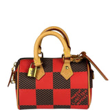 Louis Vuitton Red Pop Damier Nano Speedy Bandouliere Two-Way Bag