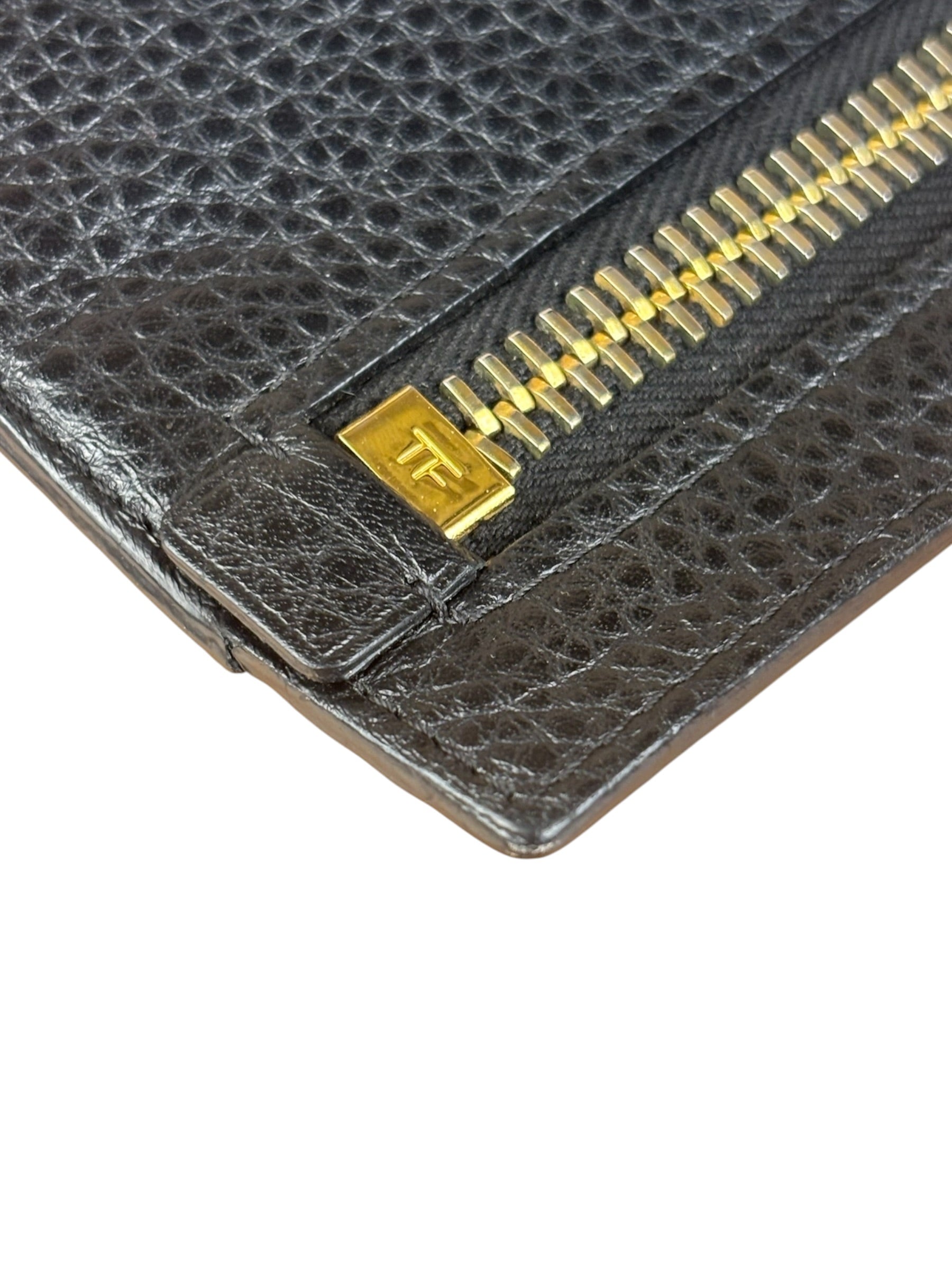 Tom Ford Black Leather Alix Clutch