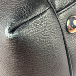 Gucci Red/Black Leather Trim GG Full Moon Tote