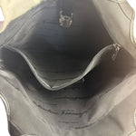 Ferragamo Vintage Black Leather Lined Shoulder Tote