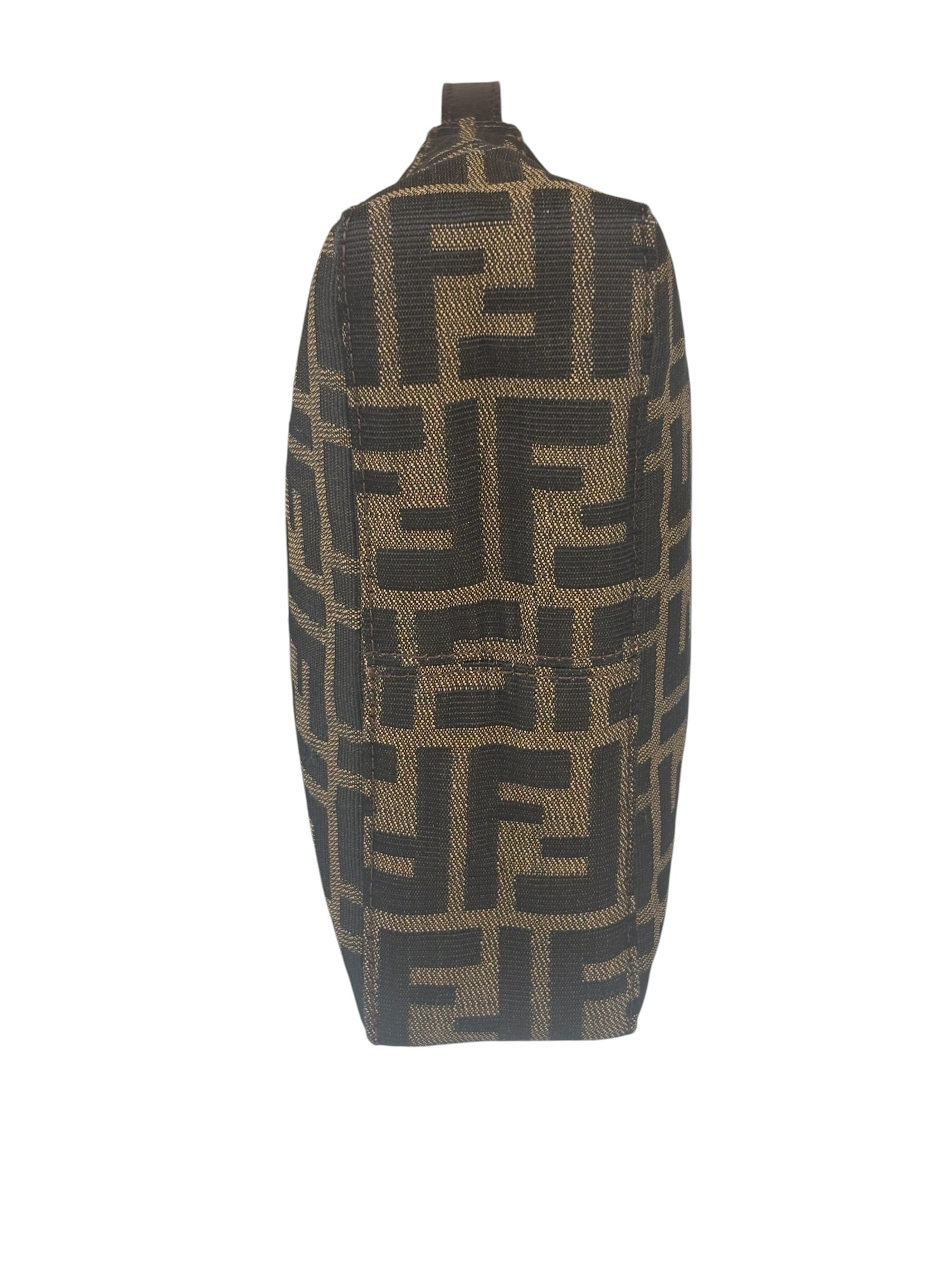 Fendi Leather Trim Zucca Pochette