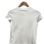 Christian Dior White Floral Embroidered Trotter Logo Short Sleeve T-Shirt