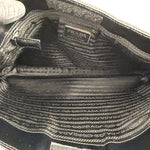 Prada Vintage Black Canvas Shoulder Bag